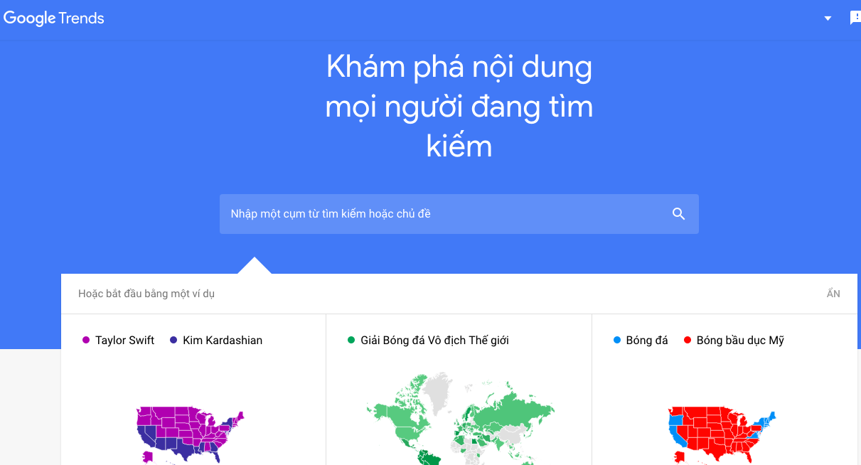 Công cụ Google Trends giúp nghiên cứu từ khóa 