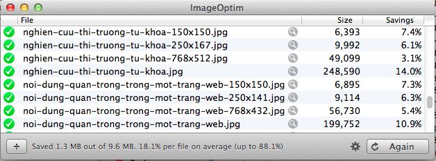 Image Optim phần mềm giúp tối ưu hóa kích thước hình ảnh