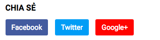 Nút chia sẻ qua mạng xã hội Facebook, Google, Twitter