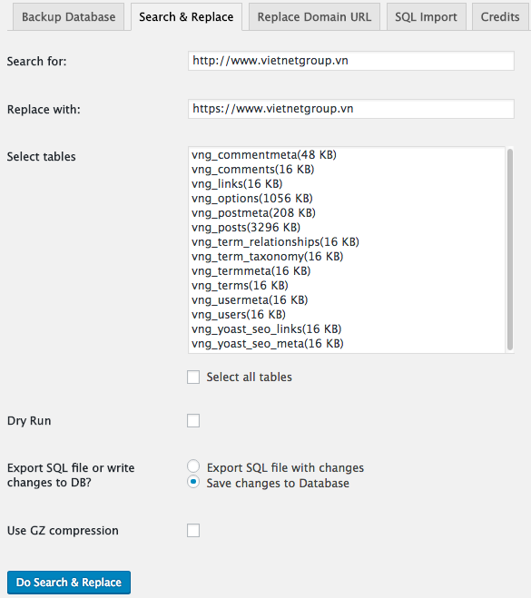 search and replace plugins tìm kiếm và thay thế dữ liệu