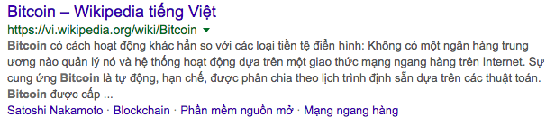 Tìm kiếm Bitcoin Wikipedia tiếng Việt