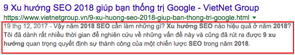 Mô tả tìm kiếm Google