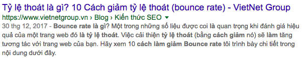 Google tự động lấy tiêu đề tìm kiếm