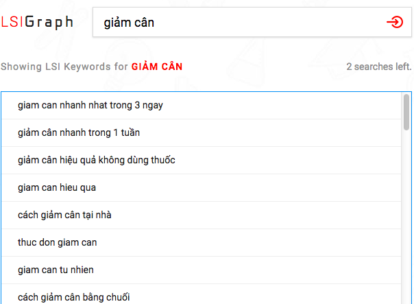Công cụ LSI Graph từ khóa gợi ý