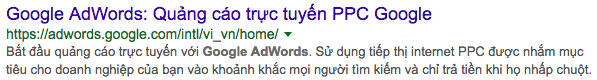 Mô tả tìm kiếm của Google Adwords