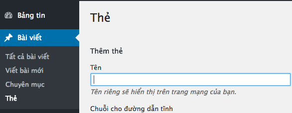 SEO thẻ Tags của WordPress