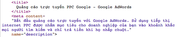 tối ưu tiêu đề trang Google Adwords