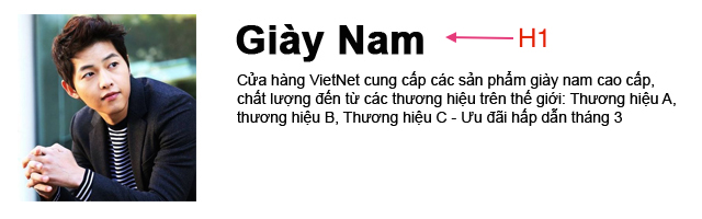 Ví dụ về trang chuyên mục sản phẩm web thương mại