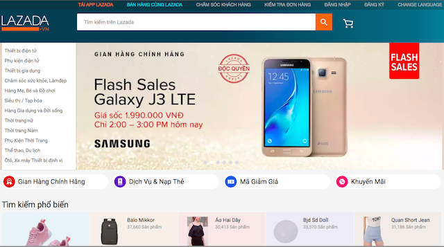 Thiết kế Web Lazada Việt Nam