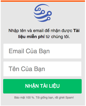 Form đăng ký nhận Email 