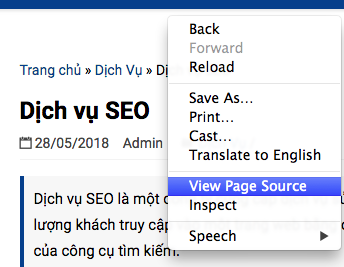 View Page Source Google Chrome